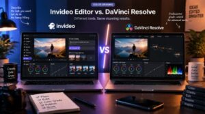 Invideo Editor vs DaVinci Resolve: Color Grading Compared